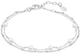 LOTUS SILVER Pulsera Plata Mujer LP3477-2/1 de Primera Ley 925 ml Perlas - Sofisticado Brazalete con Pulido y Acabado Refinado - Ideal para Regalo de Cumpleaños - Aniversario - Ocasiones Especiales
