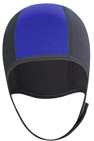 Perfeclan 3mm Néoprène Plongée Chapeau Protection Flexible Oreille Natation Chapeau Bonnet Combinaison Capuche pour Canoë Snorkeling, Bleu