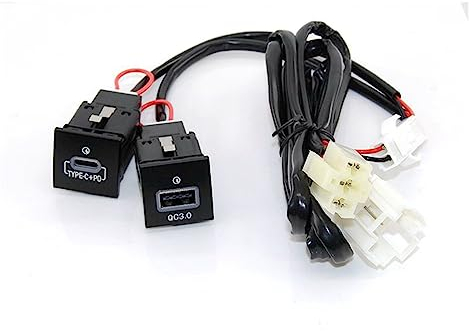 1PC presa di ricarica for auto rapida 12V / 24V presa di ricarica USB adattatore di alimentazione QC3.0 tipo PD adatto for VW adatto for Golf 6 adatto for Jetta 5 MK5 adatto for Scirocco 06-12 (Color