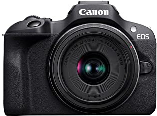 Canon EOS R100 + RF-S 18-45mm F4.5-6.3 IS STM Lens - Entry-level Mirrorless Camera designed for families to capture life long memories, paired with an everyday compact lens. (Renewed)