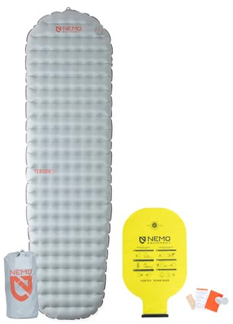 Nemo Equipment Tensor All-Season Ultralight Insulated Sleeping Pad - Regular Mummy (72 x 20) - Blade/Spicy Orange