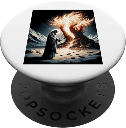 Moïse devant le buisson ardent sur le mont Horeb PopSockets PopGrip Interchangeable