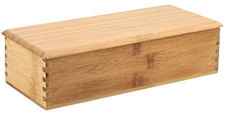 Japanese Chopsticks Box Tableware Spoon Cage Storage Container Box,Wooden Cutlery with Lid Silverware Utensil Drawer Organizer for Home Kitchen