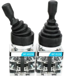 AUBEST Industrial Joystick, 22mm 30mm Master Monolever Toggle Joystick Switches, 2 4 Way Position Self Locking Latching Reset Momentary Cross Rocker Switches(2Way Momentary-30)