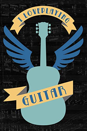 Gitarre Notenheft: DIN A5 Notenheft für Musiknoten zum Selberschreiben I Notenpapier blanko im Hochformat I Notenlinien Notizbuch für Lieder, Noten und Songtexte