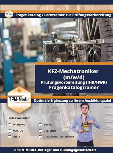 KFZ-Mechatroniker (Windows) Fragenkatalogtrainer mit über 1500 Lernfragen: zur Prüfungsvorbereitung (IHK)