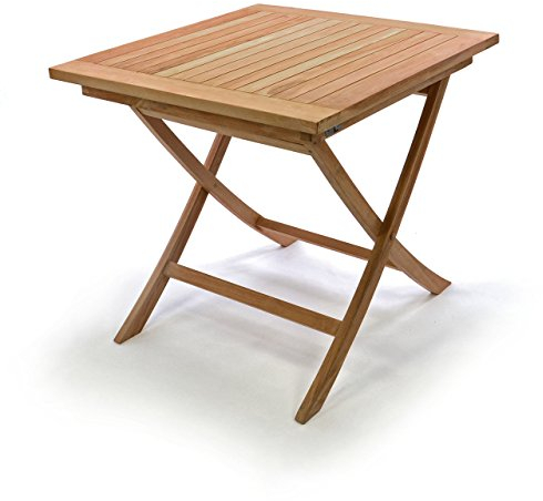 Divero Balkontisch MALMÖ aus Teakholz, behandelt – Farbe: Braun