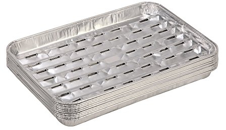 tepro Grillzubehör Aluminium-Grillschalen 10er-Set, 23 x 34 x 2.5 cm, silber
