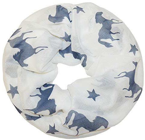 thb Richter Damen Schlauchschal Pferd Rundschal Loopschal Pferde Horse Schal Loop Halstuch Sterne