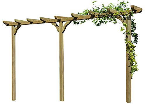 Gartenpirat Pergola aus Holz Torbogen Rankhilfe Länge 450 cm Pfosten 9x9cm
