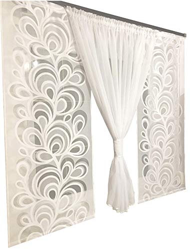 Fertiggardine NEU Top Design Set Schöne Gardine HG-Amelia Modern (Muster 2)