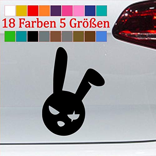 generisch Bad Bunny böser Hase Aufkleber Ostern Sticker badgirl Cool Cartoon Vinyl 70-Schwarz 12x8,5cm