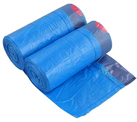 Yarebest 30L blaue Müllbeutel mit Kordelzug, Küchen-Müllbeutel, Abfallbeutel mit Kordelzug, 110 Beutel