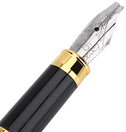 LiebeWH Penna per Scrittura Gotica, Penna Stilografica per Calligrafia 1pc con Manico in Compensato di Bambù e Serbatoio per Inchiostro a Pistone per la Scrittura(2.5mm)