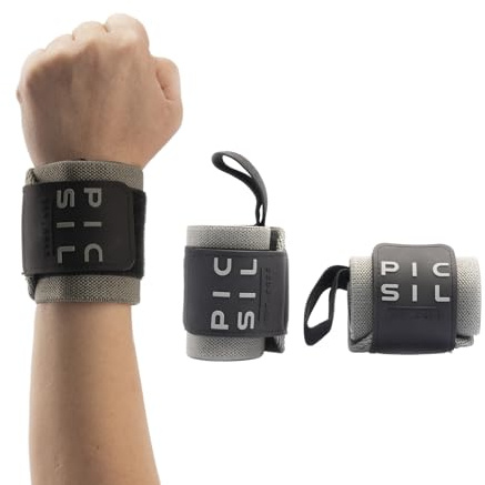 PICSIL Elastische Handgelenkbandagen mit Daumenschlaufe – Handgelenkstütze für Cross Training, Fitnessstudio und Gewichtheben (Einheitsgröße)