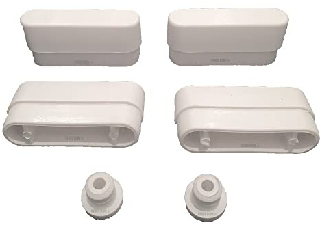 HYDRO HOME Paracolpi wc, kit 6 pezzi, in plastica, misure nelle immagini, montaggio facile fai da te, produzione italiana (BIANCHI, MIX/PLASTICA 1)