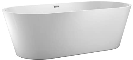 Freestanding Bath | Double Skinned Acrylic Bathtub | Oval Design| Double Ended | 1485 x 790