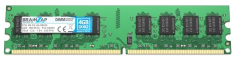 BRAINZAP Memoria RAM DDR2 de 4 GB, DIMM, PC2-6400U, 2Rx4, 800 MHz, 1,8 V, CL6