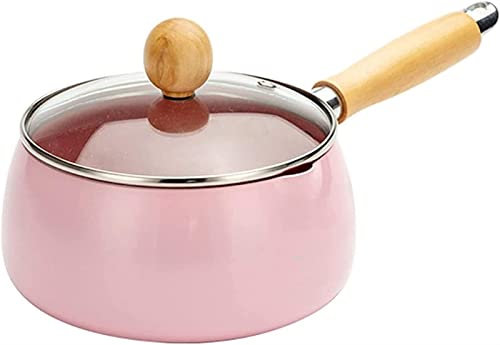 YQBUER Wok Kleiner Milchtopf mit Deckel Antihafttopf Japanischer Instant-Nudeltopf Induktionsherd Universal Kleiner Topf Kochtopf