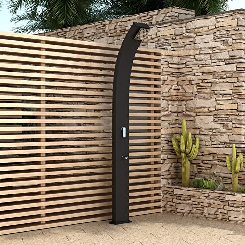 Home Deluxe - Solardusche Athen - 30 Liter Fassungsvermögen, inkl. Tropenbrause und Mischbatterie I Gartendusche Pooldusche Gartenbrause