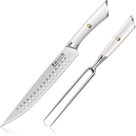 Cangshan ELBERT Series German Steel Forged 2-Piece Carving Set (White)
