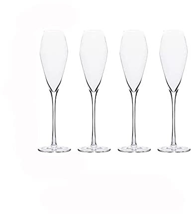 Copas de champán 4 copas de champán de alta gama, copas de champán de lujo de 145 ml, copas de champán de cristal for el hogar, boda, beber champán, suministros for fiestas Copas de champán ( Color :