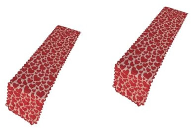 IMIKEYA 2stücke Herz-tischläufer Romantische Tischdecke Für Valentinstag Herz-Muster Tischdekoration Festliche Tischdeko Für Hochzeiten Partys Und Zuhause Rote Farbe Elegantes Design