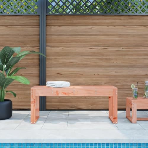 Gecheer Gartenbank Holzbank Sitzbank Gartenbankpark für 2-3 Sitzer,Balkonbank Parkbank Flurbank Terrassenbank für Terrasse,Balkon,Garten 110x38x45 cm Massivholz Douglasie