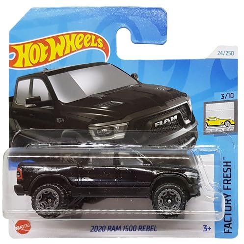 Hot Wheels - 2020 RAM 1500 Rebel - Factory Fresh 3/10 - HTD63 - Short Card - Pickup Truck - schwarz - Mattel 2024-1:64