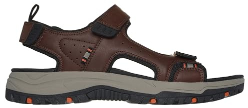 Skechers Men's PREWITT RIGDON Sandal, Brown, 9