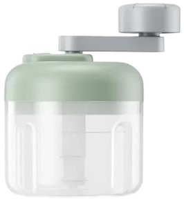 Picadora de verduras multifuncional, procesador de alimentos pequeño, picadora manual de alimentos con manivela, herramienta for picar ajo, utensilios de cocina(Green 250ML)