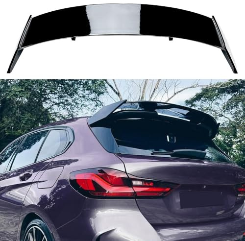 Wing Autospoiler für BMW 1er F40 M Sport MP 2019-2024 Heckspoiler Dachkantenspoiler Auto Heckspoilerflügel Rennspoiler für Autos Hochfestes ABS-Material Auto Tuning,Black