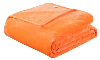 CLENEA Heimtextilien, blau, fest, for Luft/Sofa/Bettwäsche, Decke, Winter, warm, weich, Bettlaken, 100 x 140 cm/150/180 x 200 cm/200 x 230 cm(Orange,150x200cm)