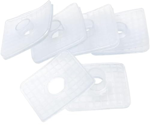 Junta para bisagra de puerta de cristal, junta de bisagra cuadrada, arandela de abrazadera de metal, piezas de repuesto de bisagra para puerta de vidrio de baño y ducha (transparente)