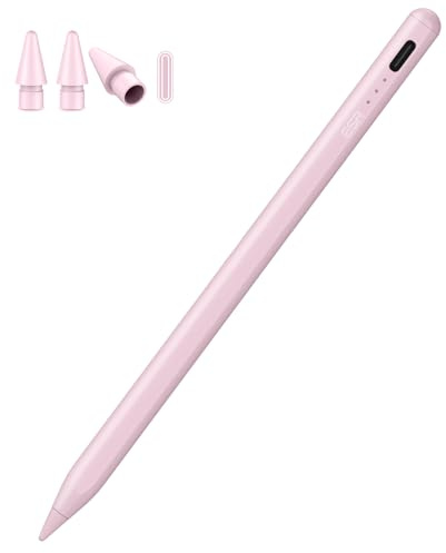 ESR-penna för iPad 2018-2025, penna med Tilt Sensitivity, Palm Rejection, kompatibel med iPad 11 (A16)/10. Gen, Air 11 tum/13 tum, Pro 11 tum/12,9 tum/13 tum, Mini 6/5, rosa