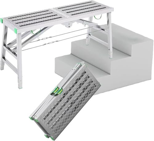 Andamio Plegable portátil, Plataforma de Trabajo, Escalera de Torre para mejoras del hogar, Multifuncional y práctico (180 x 40 cm)