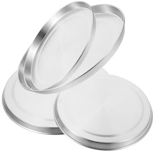 GLEAVI Cache-plaques de Cuisson Facile à Nettoyer en Acier Inoxydable Lot de 4 Argenté, Protection Pratique Cuisine et Restaurant