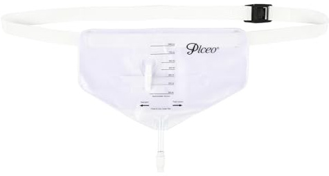 Plceo Urine Collection Bag with Waist Belt, 1000 mL (1 Pack)
