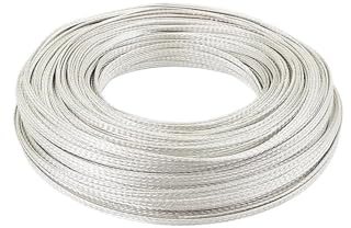 Flat Copper Braided Cable 1pc ID 2mm 4 6 8 10~25mm Silver Plated Telescopic Braided Net Anti-Interference Cable Sleeve Highly Conductive Grounding Protection(16MM_5M)