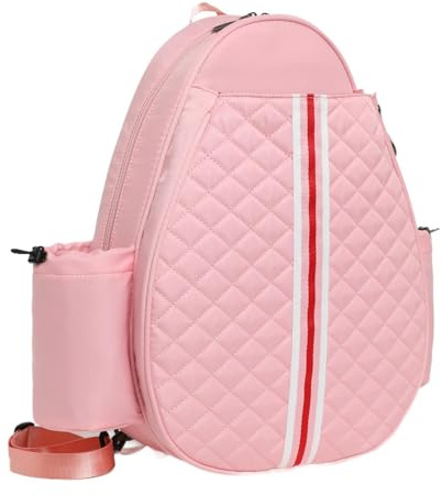 rockible Gesteppter Tennisrucksack, Pickleball Schläger Umhängetasche, Crossbody Rucksack für Sportunterricht, Damen Und Herren