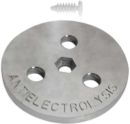 Generico Skimmer Pool – Ánodo de zinc – Skimmer Basket Weight, interior y exterior, equipo de piscina flotante, protección del agua – 3,15 x 3,15 x 0,39 in