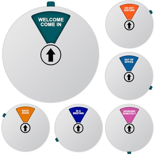 deegbbyi Türschild Bitte Nicht Stören, 15 cm Schild Runden,Willkommen, Bitte Nicht Stören, Bald Zurück, Besprechung, Mobiles Arbeiten, Außer Haus, Für Büros und Konferenzräume (Silber)