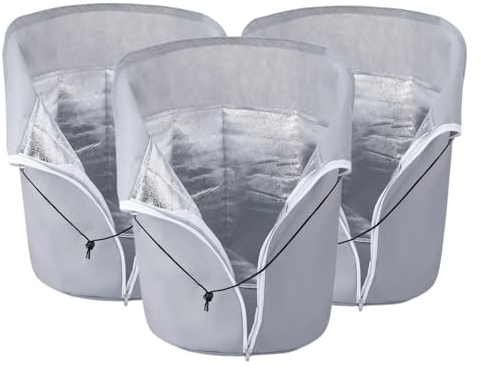 3Pc Topfschutz Pflanzen Winter | Thermo Topfschutz für Pflanzen | Überwinterungszelt für Pflanzens | Wiederverwendbar Frostschutz Pflanzens Winterzelt | Außen Kübelpflanzen Winterschutzzelt für Garten