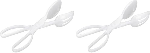 LACOR 68021 Pince à Salade en Plastique, Blanc. (Lot de 2)