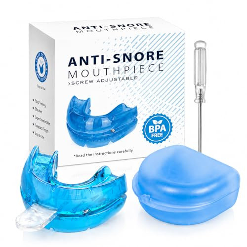 Schnarchstopper Anti Schnarch, Schnarchschiene gegenSchnarchen, Reduziert Zahneknirschen, Verbessert denSchlaf fur Manner und Frauen (Blau)