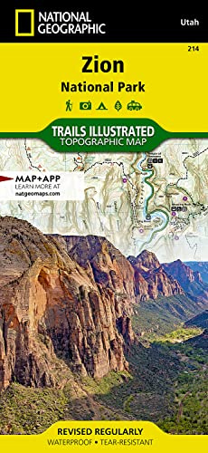 Zion National Park Map – National Geographic Trails Illustrated | Waterproof Hiking, Camping & Topographic Trail Guide