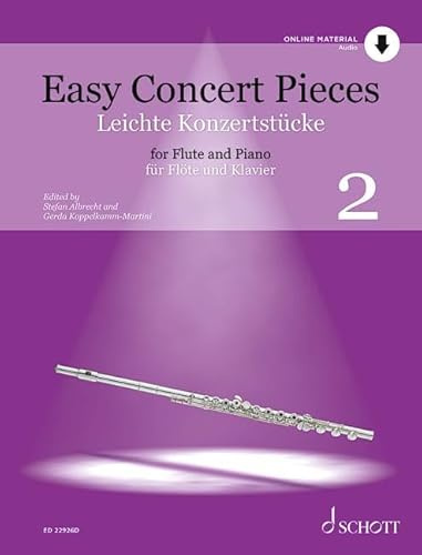 Leichte Konzertstücke: 20 Stücke aus 4 Jahrhunderten. Band 2. Flöte und Klavier. (Easy Concert Pieces, Band 2)