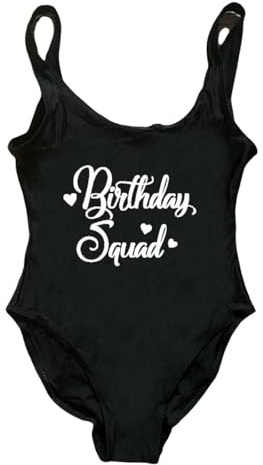Födelsedag Queen Baddräkt Kvinnor Squad Ett stycke Badkläder Kvinna Bachelorette Party Simdräkt