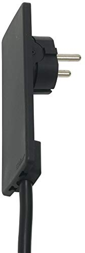 Schulte Elektrotechnik GmbH 1510 0000 0100 - Spina EVOline con contatto di protezione, extra piatta, colore: Nero