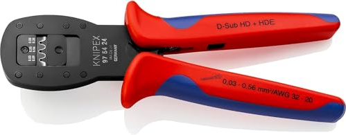KNIPEX Presstång för miniatyrkontakter parallellpressning med flerkomponentsgrepp 190 mm, 97 54 24